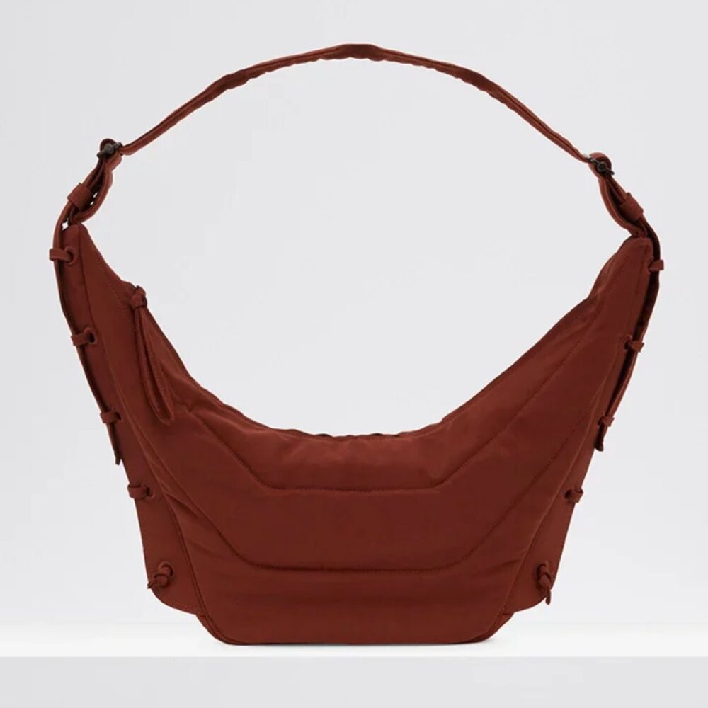 Lemaire Medium Soft Game Bag in Cherry Mahogany